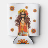 Groovy Hippie 1970's thema verjaardagsfeestje Blikjeskoeler (Voorkant)