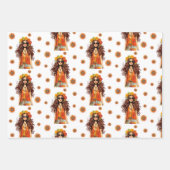 Groovy Hippie 1970's thema verjaardagsfeestje Inpakpapier Vel (Voorkant)