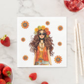 Groovy Hippie 1970's thema verjaardagsfeestje Servet (Insitu)