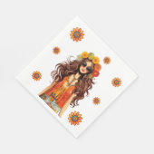 Groovy Hippie 1970's thema verjaardagsfeestje Servet (Hoek)