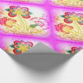 groovy hippie-achtige palmbomen die papier verpakk (Hoek)