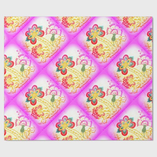 groovy hippie-achtige palmbomen die papier verpakk (Vlak)