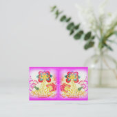 groovy hippie-achtige palmbomen visitekaartje (Staand voorkant)