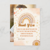 Groovy hippie Bright & Stijlvolle verjaardag Bedan Bedankkaart (Voorkant / Achterkant)