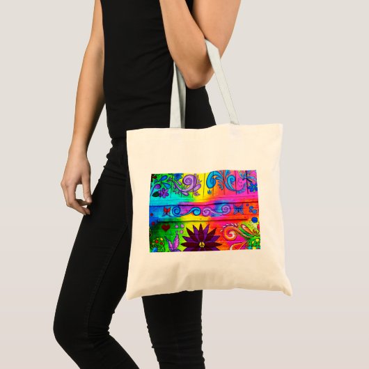 groovy hippie canvas tas (Voorkant (product))