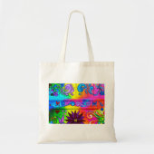 groovy hippie canvas tas (Voorkant)