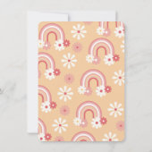 Groovy Hippie floral Birthday Party Kaart (Achterkant)