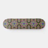 groovy hippie-gestileerde bloem/sterren persoonlijk skateboard (Horizontaal)