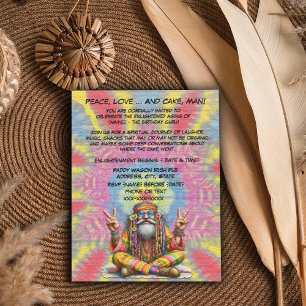 Groovy Hippie Guru Verjaardag Kaart