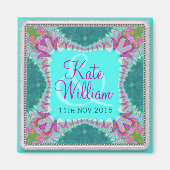 Groovy Hippie Happy Save the Date Magnet (Voorkant)