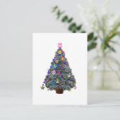 Groovy Hippie Kerstboom Feestdagenkaart (Staand voorkant)