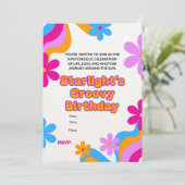 Groovy Hippie Liefde Vrede en Liefde Viering Kaart (Staand voorkant)