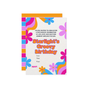 Groovy Hippie Liefde Vrede en Liefde Viering Kaart