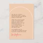 Groovy Hippie Moderne Boog Bruidsontbijt Bruiloft Bedankkaart (Achterkant)