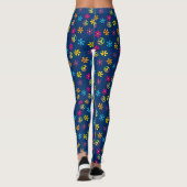 Groovy Hippie Peace and Flower Shower Leggings (Achterkant)