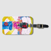 Groovy Hippie Peace Sign Bagagelabel (Voorkant (horizontaal))