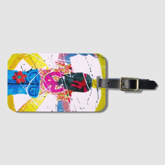 Groovy Hippie Peace Sign Bagagelabel (Voorkant (horizontaal))
