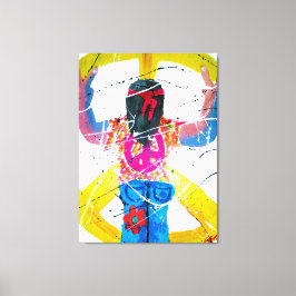 Groovy Hippie Peace Sign Canvas Afdruk