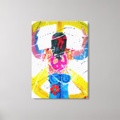 Groovy Hippie Peace Sign Canvas Afdruk (Voorkant)