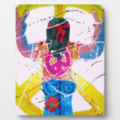 Groovy Hippie Peace Sign Fotoplaat (Voorkant)