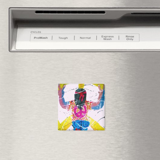 Groovy Hippie Peace Sign Magneet (Insitu (Vaatwasser))