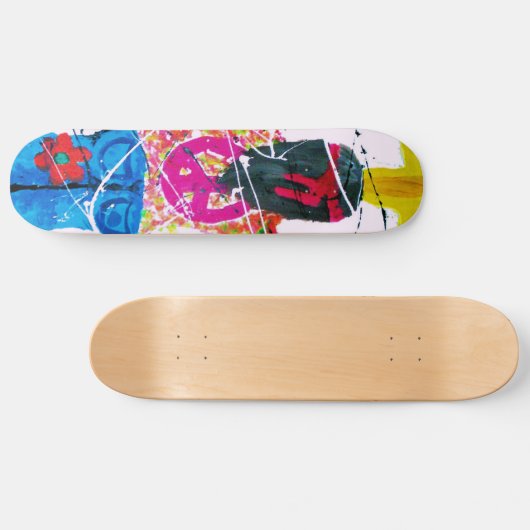Groovy Hippie Peace Sign Skateboard (Horizontaal)