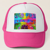 Groovy hippie-pet trucker pet (Voorkant)