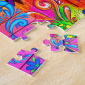 groovy hippie puzzel legpuzzel (Zijkant)