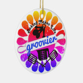 Groovy hippie regenboog bakken kerst ornament (Rechts)