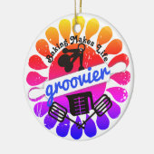 Groovy hippie regenboog bakken kerst ornament (Links)
