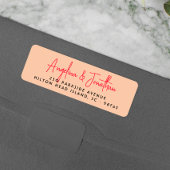 Groovy Hippie Retro Calligrafie Retouradres Etiket