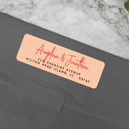 Groovy Hippie Retro Calligrafie Retouradres Etiket