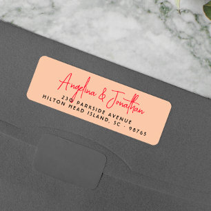 Groovy Hippie Retro Calligrafie Retouradres Etiket