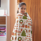 Groovy Hippie Retro Merry Kerstkerstkerstman Funny Fleece Deken