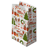 Groovy Hippie Retro Merry Kerstkerstkerstman Funny Klein Cadeauzakje (Voorkant Gekanteld)