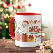 Groovy Hippie Retro Merry Kerstkerstkerstman Funny