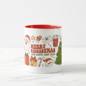 Groovy Hippie Retro Merry Kerstkerstkerstman Funny Mok (Midden)