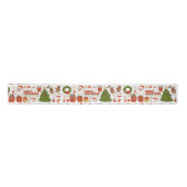 Groovy Hippie Retro Merry Kerstkerstkerstman Funny Satijnen Lint (Voorkant)