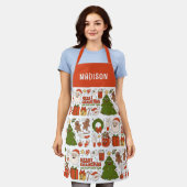 Groovy Hippie Retro Merry Kerstkerstkerstman Funny Schort (Gedragen)