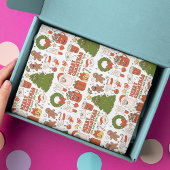 Groovy Hippie Retro Merry Kerstkerstkerstman Funny Tissuepapier