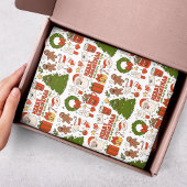 Groovy Hippie Retro Merry Kerstkerstkerstman Funny Tissuepapier