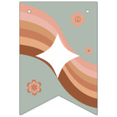 Groovy Hippie Retro Miss tegen Mrs. Vrijgezellenfe Vlaggetjes (Tweede vlag)