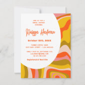 Groovy Hippie Retro Vrijgezellenfeest Kaart (Voorkant)