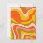 Groovy Hippie Retro Vrijgezellenfeest Kaart (Achterkant)