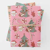 Groovy Hippie Rockin - kerstboomvibes Inpakpapier Vel (In situ)