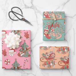 Groovy Hippie Rockin - kerstboomvibes Inpakpapier Vel