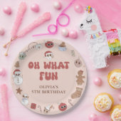 Groovy Hippie Santa Kerstmis verjaardag Papieren Bordje (Feest)