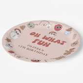 Groovy Hippie Santa Kerstmis verjaardag Papieren Bordje (Gekanteld)