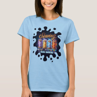 Groovy hippie sewing notions quilter seamstress t-shirt