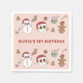 Groovy Hippie Sinterklaas Kerst Verjaardag  Servet (Voorkant)